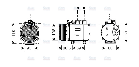 AVA Aircon Compressor FDAK174