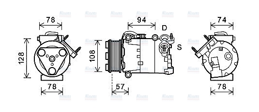 AVA Aircon Compressor FDAK482