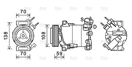 AVA Aircon Compressor FDAK586