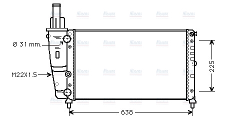 AVA Coolant Radiator FT2228