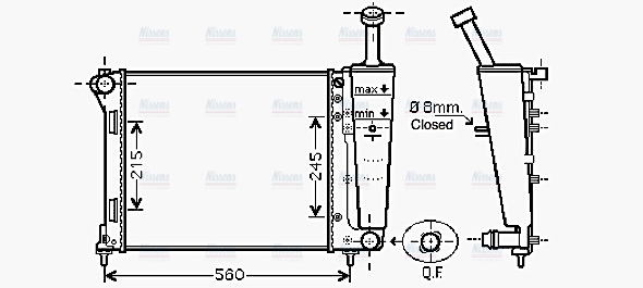 AVA Coolant Radiator FT2345
