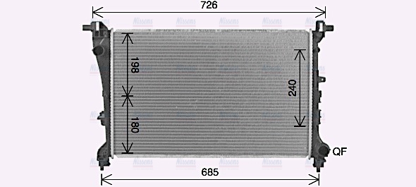 AVA Coolant Radiator FT2472