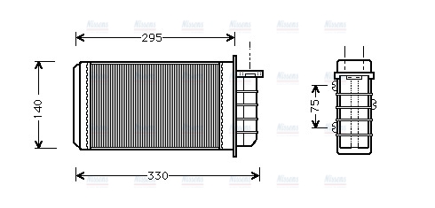 AVA Cabin Heater Core FT6183