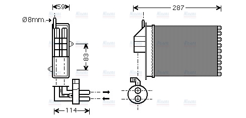 AVA Heater Core FT6259