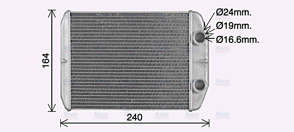 AVA Cabin Heater Core FT6476