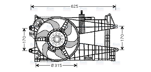 AVA Radiator Cooling Fan FT7523