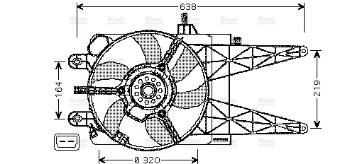 AVA Radiator Cooling Fan FT7553