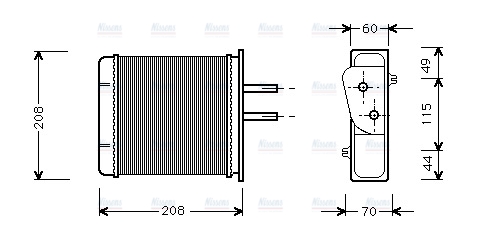 AVA Cabin Heater Core FTA6150