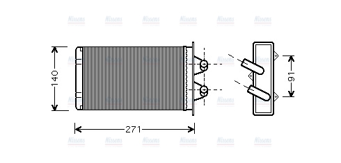 AVA Cabin Heater Core FTA6186