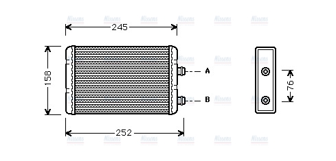 AVA Cabin Heater Core FTA6220