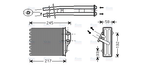 AVA Cabin Heater Core FTA6350