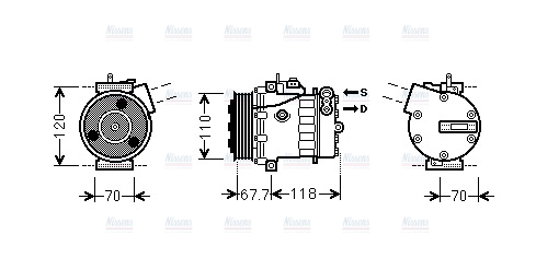 AVA Aircon Compressor FTK384