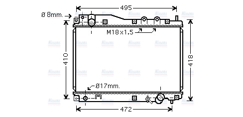 AVA Coolant Radiator HD2204