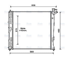 AVA Coolant Radiator HY2282