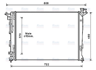 AVA Coolant Radiator HY2283
