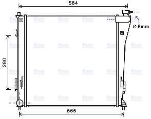 AVA Coolant Radiator HY2303