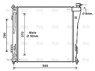 AVA Coolant Radiator HY2305