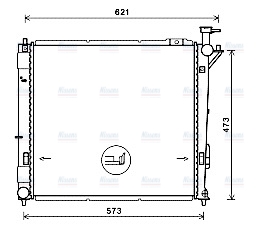 AVA Coolant Radiator HY2346