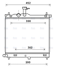 AVA Coolant Radiator HYA2291