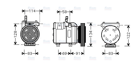 AVA Aircon Compressor HYAK199