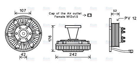 AVA Fan clutch IVC107