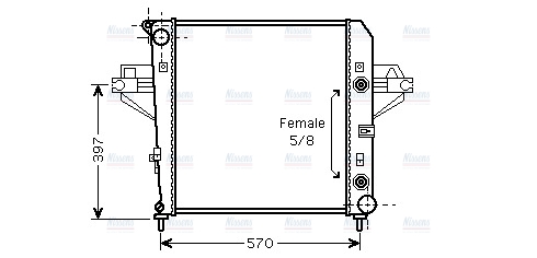 AVA Coolant Radiator JE2043