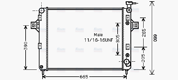 AVA Coolant Radiator JE2044