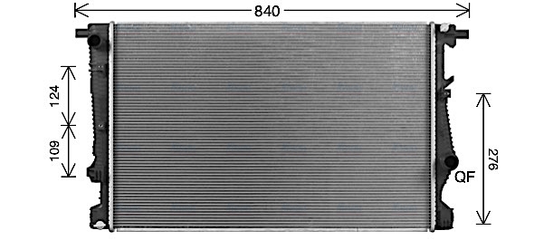 AVA Coolant Radiator JE2080