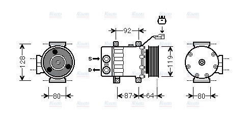 AVA Aircon Compressor JEAK047