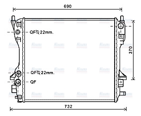 AVA Coolant Radiator JR2049