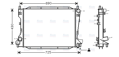 AVA Coolant Radiator JRA2035