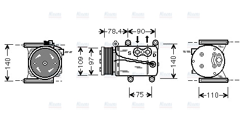 AVA Aircon Compressor JRAK034