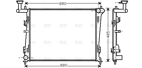 AVA Coolant Radiator KA2097