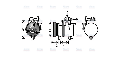 AVA Aircon Compressor KAK121