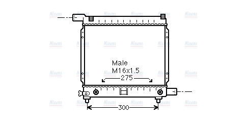 AVA Coolant Radiator MS2064