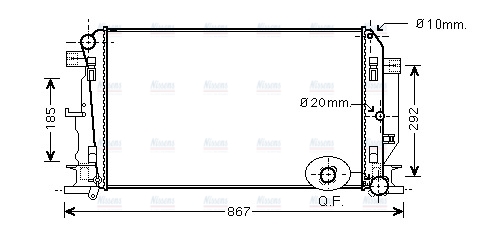 AVA Coolant Radiator MS2402
