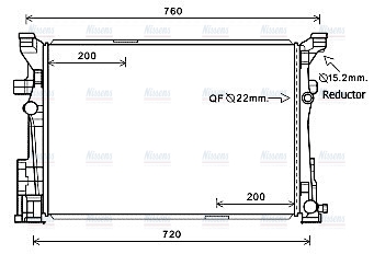 AVA Coolant Radiator MS2652