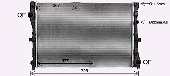 AVA Coolant Radiator MS2728