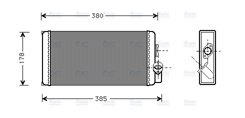 AVA Cabin Heater Core MS6188