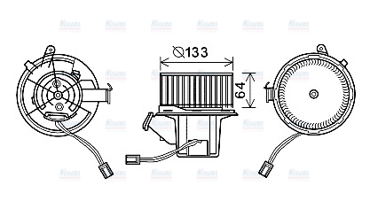 AVA Cabin Fan Blower Motor MS8629