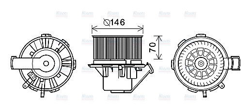AVA Cabin Fan Blower Motor MS8647