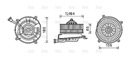 AVA Cabin Fan Blower Motor MS8651