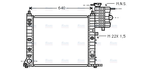 AVA Coolant Radiator MSA2216