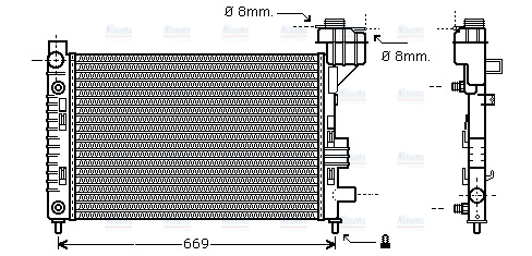 AVA Coolant Radiator MSA2248