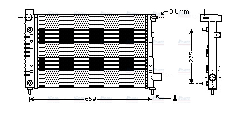 AVA Coolant Radiator MSA2282