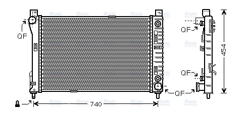 AVA Coolant Radiator MSA2286