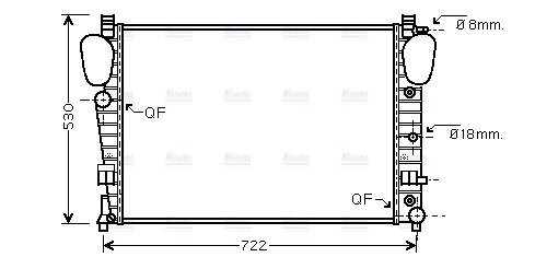AVA Coolant Radiator MSA2309