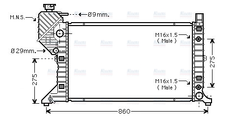 AVA Coolant Radiator MSA2343