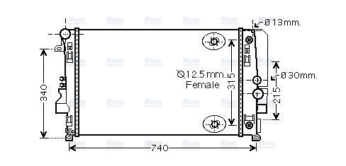 AVA Coolant Radiator MSA2460