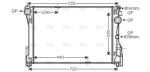 AVA Coolant Radiator MSA2575